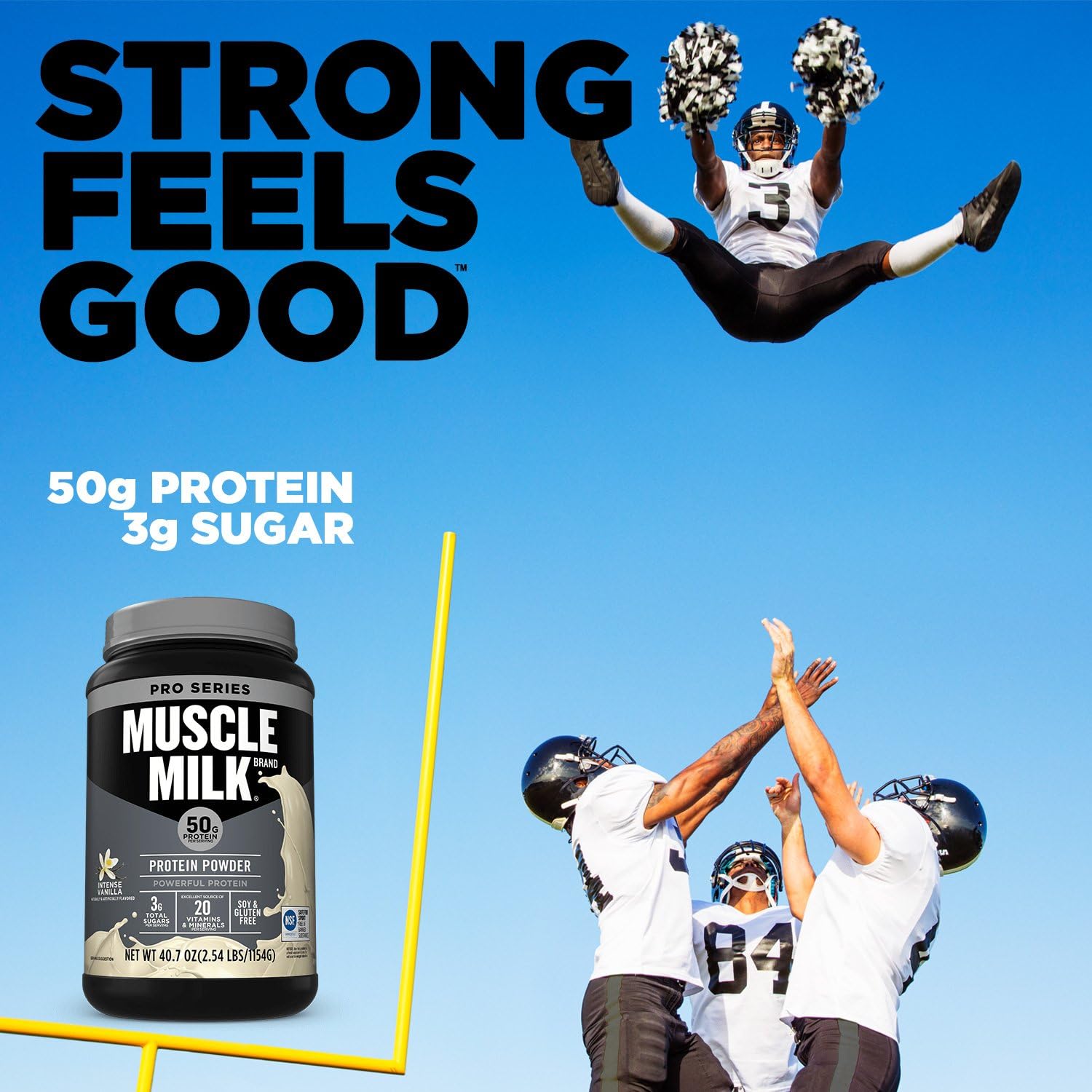 Muscle Milk Pro Series Protein Powder, Intense Vanilla, 50g Protein, 2.47 Pound, 14 Servings: Health & Personal Care