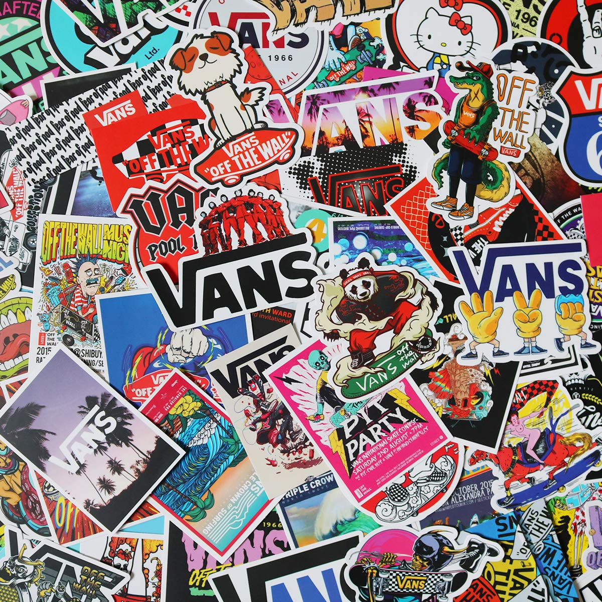 100pcs Fashion Brand Vans Vinyl Waterproof Stickers Computer Car Skateboard Motorcycle Bicycle Luggage Guitar Bike Decal Vans