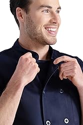 Chef Works Unisex Volnay Chef Coat, Navy, Large