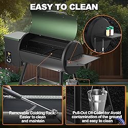 DAMNISS Pellet Smoker Grill Combo, 456 SQ.IN