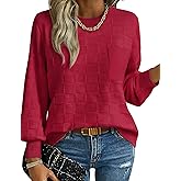 GraceSelect Womens Fall Fashion 2025 Lightwight Sweater, Crew Neck Dressy Casual Work Sweaters, Trendy Winter Knit Clothes