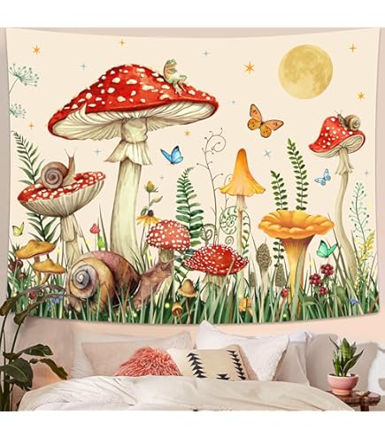 LB Tapiz De Hongos Para Colgar En La Pared, Diseño De