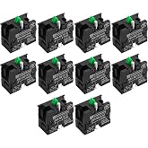10pcs ZB2-BE101C NO/ZB2-BE102C NC Contact Block Momentary Push Button Switch 10A 600V for Industrial Machines and Manufacturing, Screw Clamp Terminal