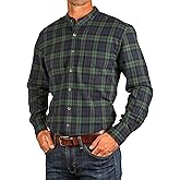 Traditional Irish Grandfather Shirt, Men's Casual Long Sleeve Button Down Collarless Dress Shirt