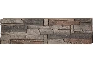 GenStone Faux Stacked Stone Panel 41" x 11.25" in Kenai Color for Do It Yourself Friendly Home Improvement Projects