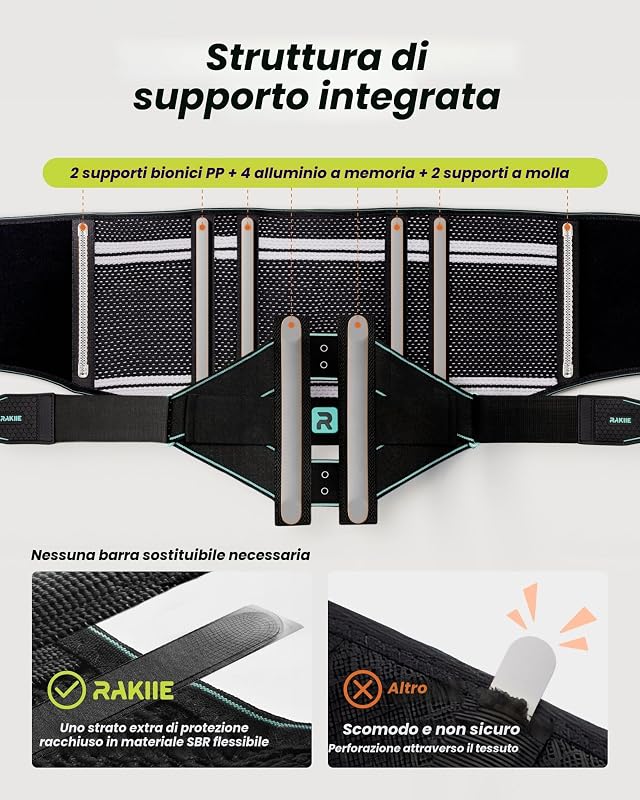 Cintura di supporto per la schiena, comoda fascia per la schiena per uomo e donna con imbottitura lombare rimovibile per la parte inferiore della schiena (Blu, S)