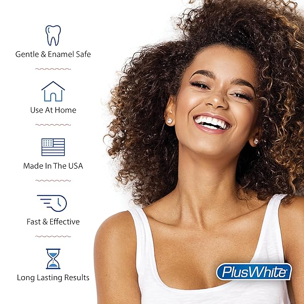 PLUS WHITE SPEED WHITENING GEL – WORKS IN 5 MINUTES – PROFESSIONAL TEETH WHITENING W/DENTIST APPROVED INGREDIENT (2 OZ)