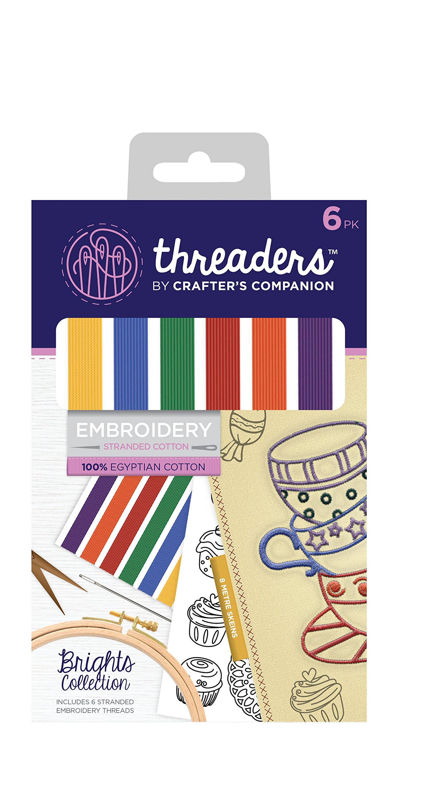 Threaders Embroidery Stranded Cotton-Brights, Egyptian, 19 x 11 x 0.3 cm