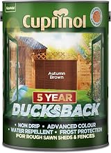 Cuprinol Ducksback Shed & Fence Paint Autumn Brown 5L view 2