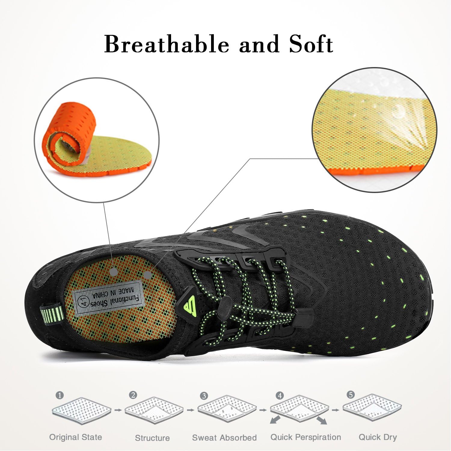  | Mishansha Mens Womens Water Shoes Quick Dry Barefoot for Swim Diving Surf Aqua Sports Pool Beach Walking Yoga | Water Shoes