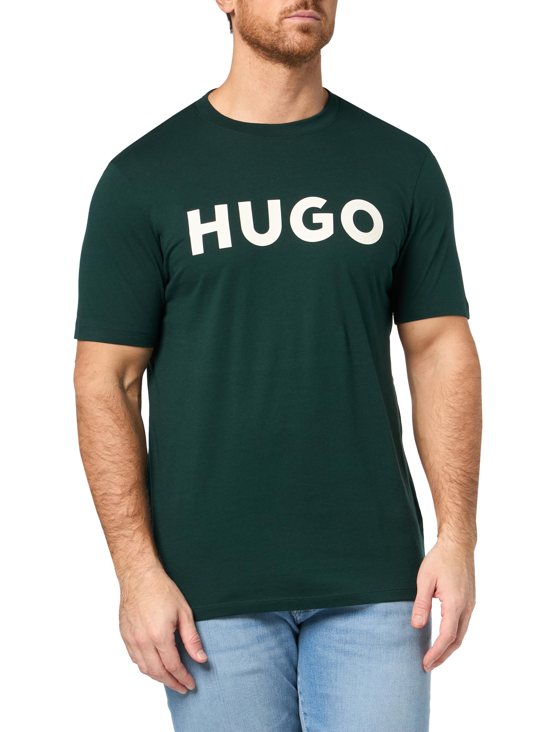 HUGO, Print Logo Short Sleeve T-Shirt, Pine Groove, XL Image