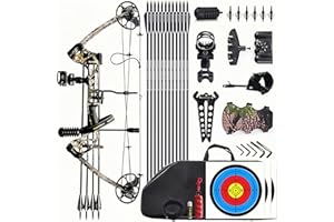Lanneret Compound Bow and Archery Sets - Right Hand Archery Compound Bows 0-70 lbs Draw Weight Adjustable for Adults and Beginners，Hunting Bow Kit for Beginner