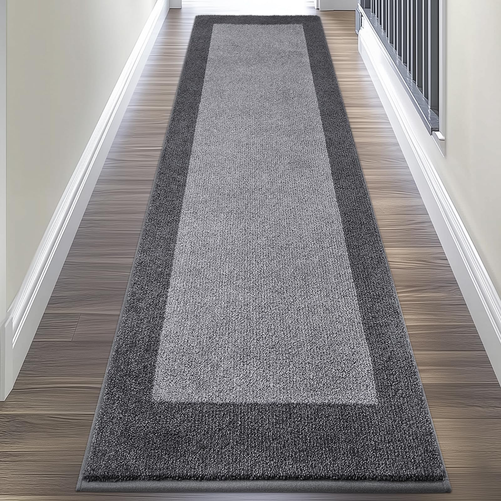 Photo 1 of DOMUSTEX Machine Washable Kitchen Rug 24" x 96", Non Slip Kitchen Mat for Floor, Absorbent Entrance Runner Rug for Bedroom, Hallway, Bathroom, Door (Roll Packing)