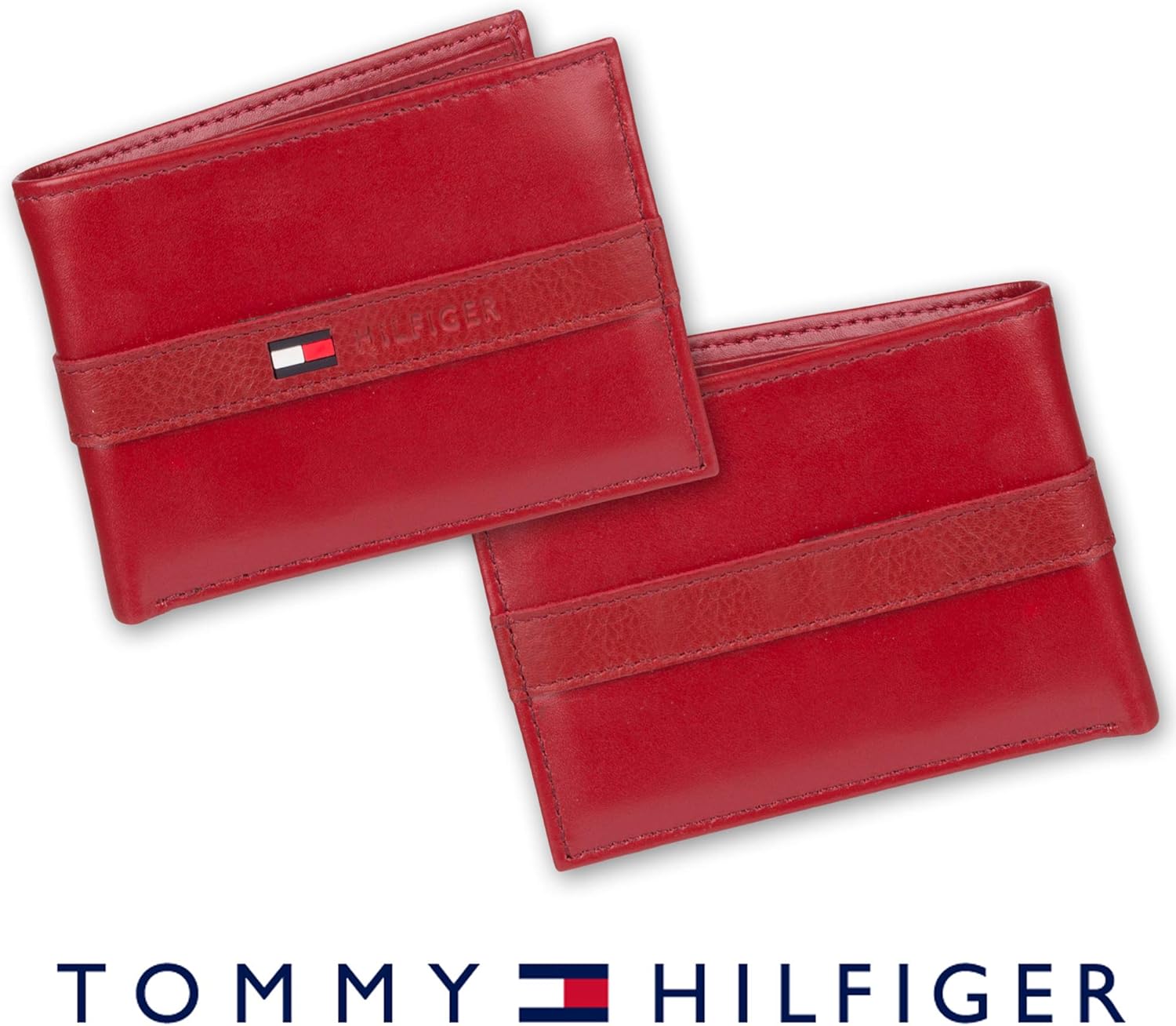 Tommy Hilfiger Men's Sw-31tl22x062-red Novelty Leather Wallets, Bifold,Compact, Red, One Size - Image 5