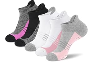 cuangya Ankle Socks for Women - Athletic Low Cut Running Cushioned Socks (3-5 Pairs)