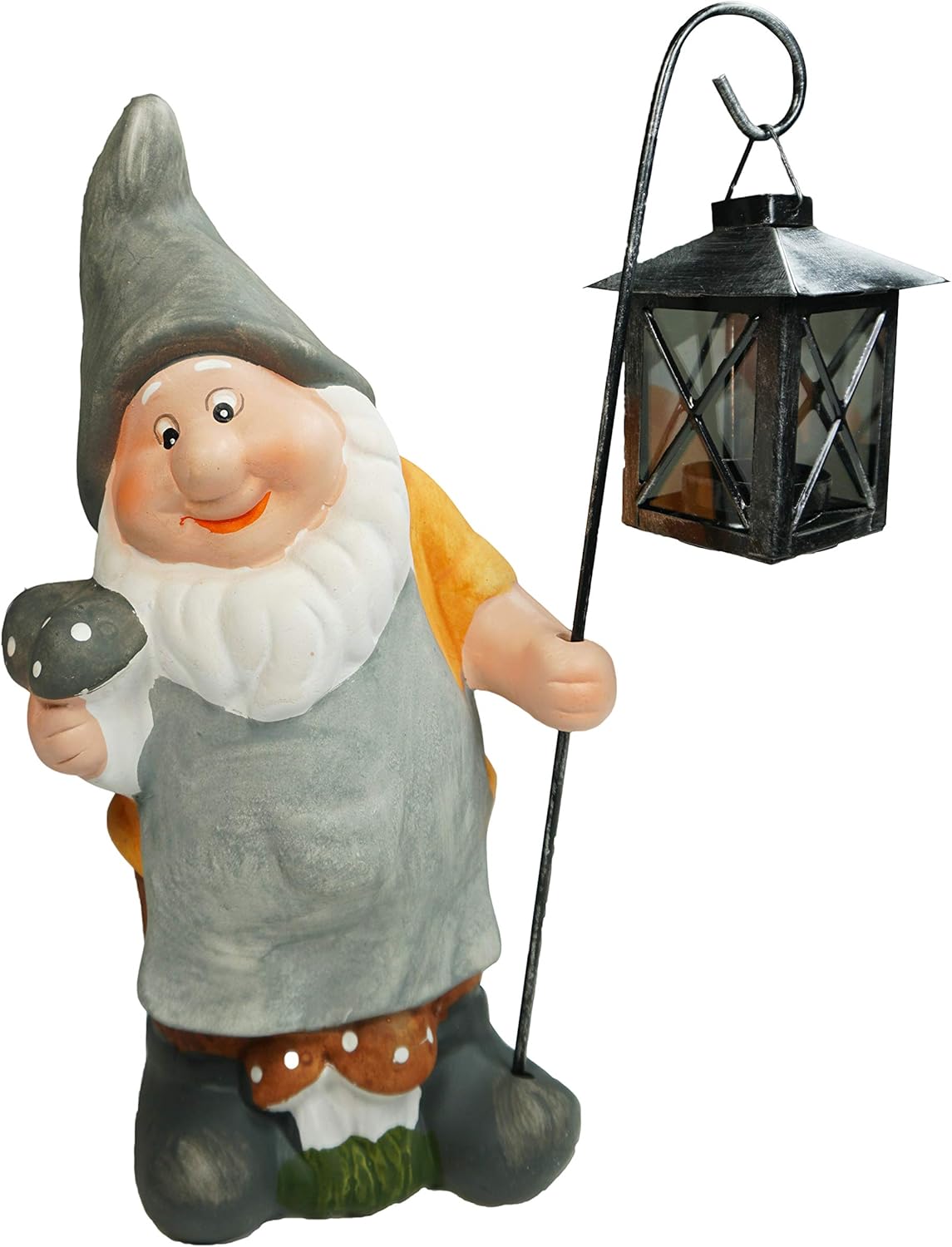 khevga garden gnome classic with lantern 32 cm high Amazon.co.uk