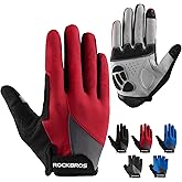 ROCKBROS Cycling Gloves for Men Women - Breathable Gel Pad Road Mountain Bike Gloves - Touch Screen Anti-Slip MTB Gloves for Cycling Workout Outdoor Sports