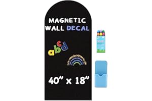 Arch Magnetic Wall Decal - 40" x 18" Matte Finish Chalkboard Sticker for Wall - Magnetic Board for Playroom, Home Classroom(B