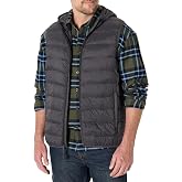 Amazon Essentials Men's Regular-Fit Lightweight Water-Resistant Hooded Puffer Vest