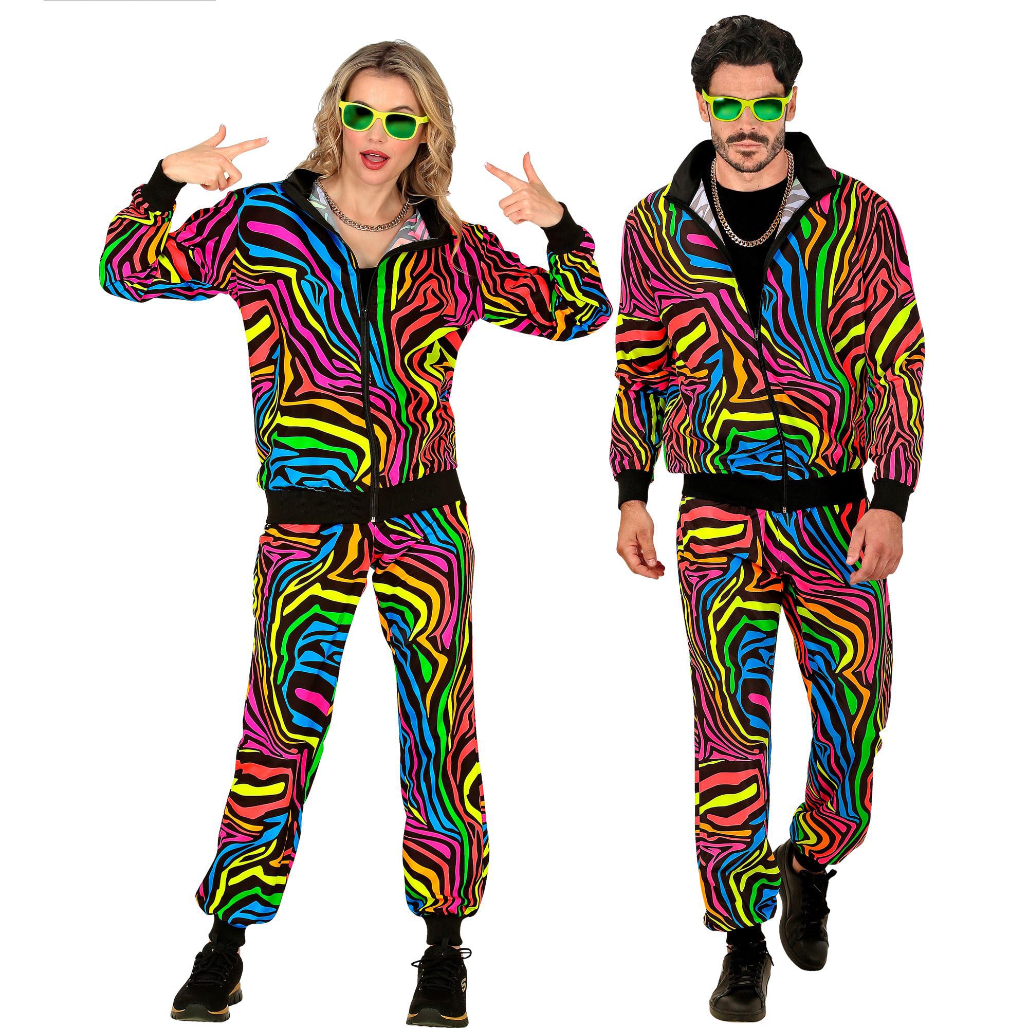 Widmann 44982 Kostüm Trainingsanzug Animals Costume Tracksuit, Rainbow Colours, M