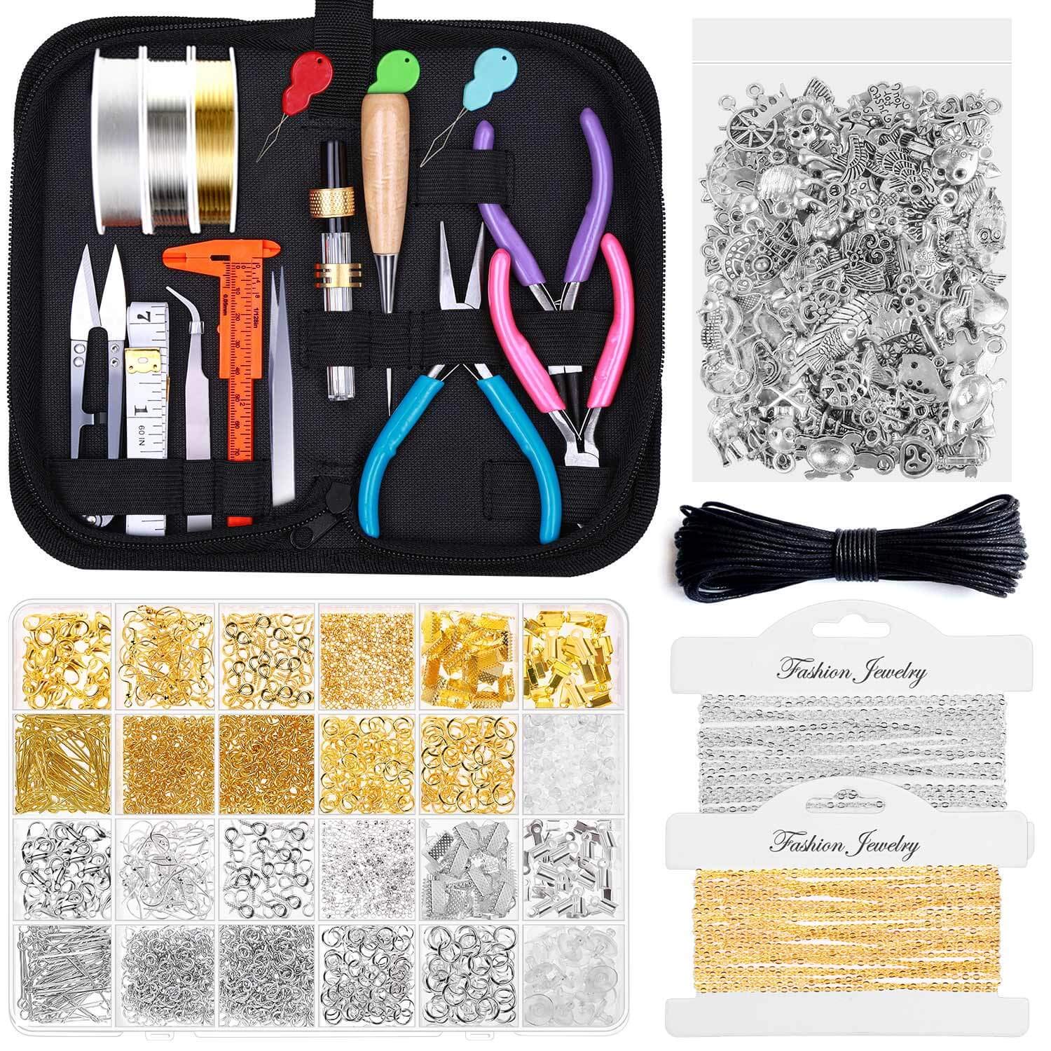 shynek Jewelry Making Kit for Adults - Supplies with Tools, Wires, Findings, Charms