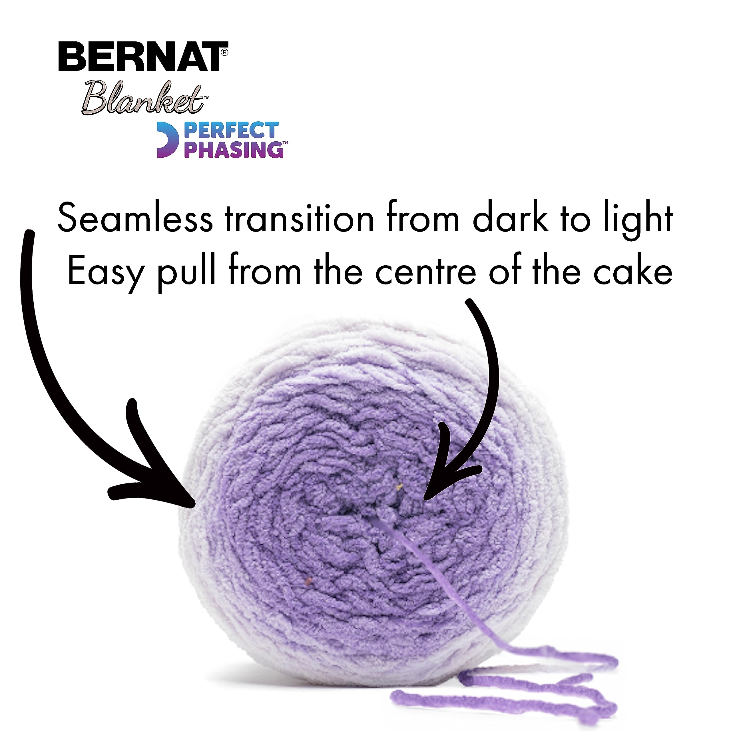 Bernat Blanket Perfect Phasing DEEP Teal Cake Yarn - 2 Pack of 10.56oz/299.37g - 100% Polyester - #6 Super Bulky - 220 Yards for Knitting, Crocheting, Crafts & Amigurumi
