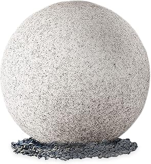 Leuchtende Gartenkugel E27 Außenleuchte mit Tageslicht Sensor Ø 40cm für Außen IP65 - Kugel Granitoptik, Kabel 3m, LED E27 9W