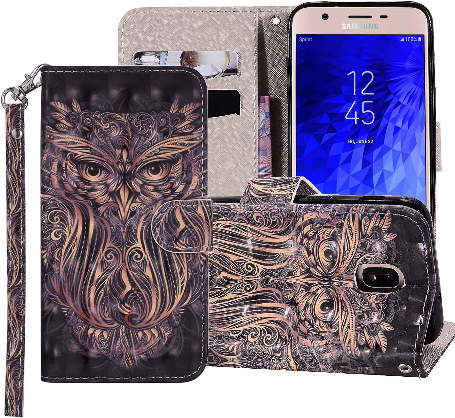 Case for Samsung Galaxy J7 2017/J730 [European Version] Smart Silicone PU Bumper Unique Design Soft Polyurethane Clear Transparent Case Cover (+ Outdoor Compass Keyring) R1 1