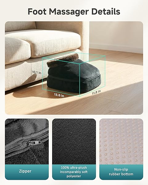 SNAILAX 2-IN-1 SHIATSU FOOT AND BACK MASSAGER WITH HEAT – KNEADING FOOT WARMER, ELECTRIC FEET MASSAGE, MASSAGERS FOR BACK,LEG,GIFTS FOR WOMEN,MEN