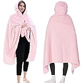 Tirrinia Wearable Blanket Poncho, Cloak with hood, Poncho capes for Women Mom Gift