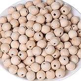 240PCS Natural Round Wooden Beads for Craft,Natual Wood Spacer Loose Beads for Home Party Festival Decoration (Natural Wood Color 16mm)