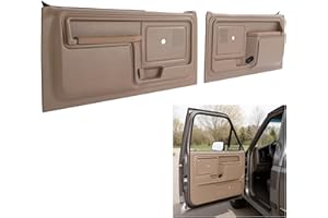 JMTAAT Front Inner Door Panel Kit Compatible with 1980-1986 Ford F150 F250 F350 Bronco Door Trim Panel with Padded Armrest Pl