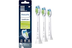 Philips Sonicare W DiamondClean - Genuine Replacement Electric Toothbrush Heads, White, 3 Pack, HX6063/65