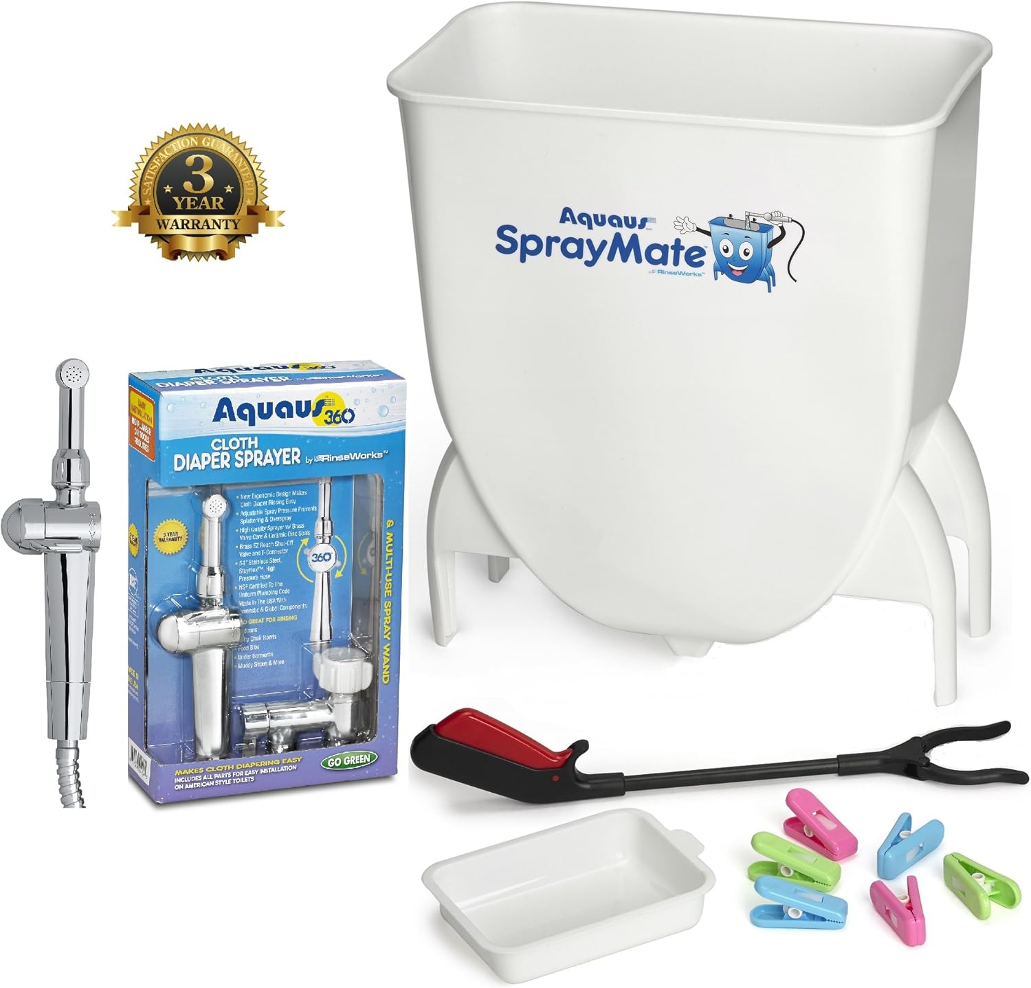 Aquaus SprayMate & Aquaus 360Ã‚Â° Premium Diaper Sprayer for Toilet