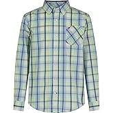 Tommy Hilfiger Boys' Long Sleeve Woven Button-down Shirt, Lightweight & Breathable