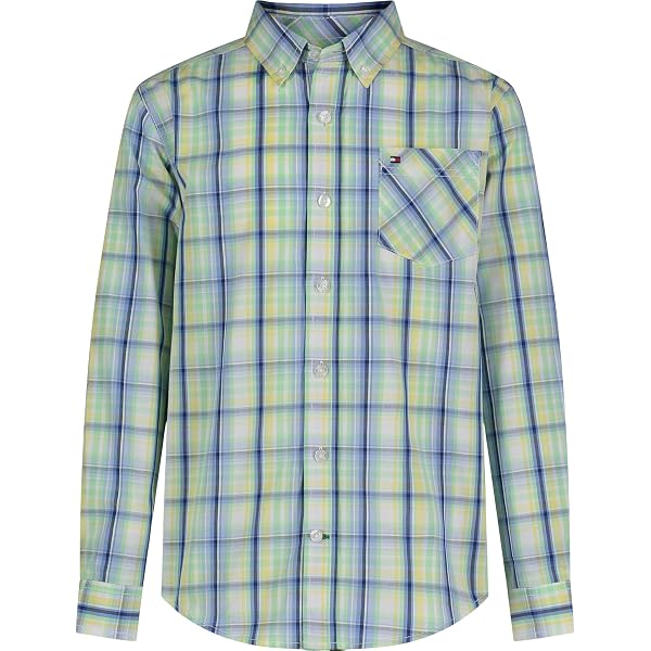 Camicia da uomo in flanella scozzese a maniche lunghe Regular-fit camicie a quad