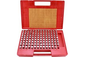 HFS(R) M3 Plus Steel Pin Gage Set with Storage Case for Carpenters and Home Improvement 125PCS 0.501-0.625"