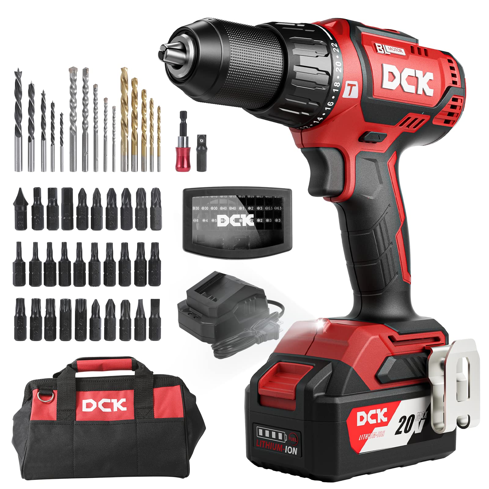20V Brushless Hammer Drill, 531 in.lbs, 36000 BPM, 1/2