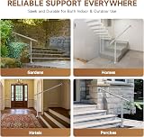CO-Z Stainless Steel Handrail 120x90 cm Indoor Outdoor 3-4 Steps view 3