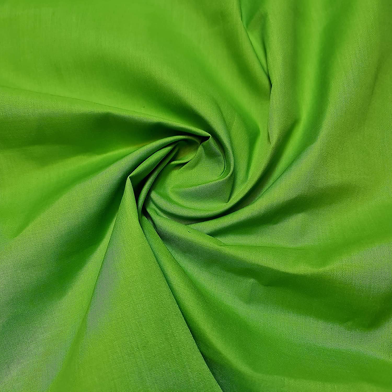 Plain/Solid Dyed Polycotton Dress Craft Fabric Material 45" - 112 cm Wide Sold As 1 Meter Pre - Cut Lengths (Available in 42 Colours)… (Lime Green, 5 Meter)
