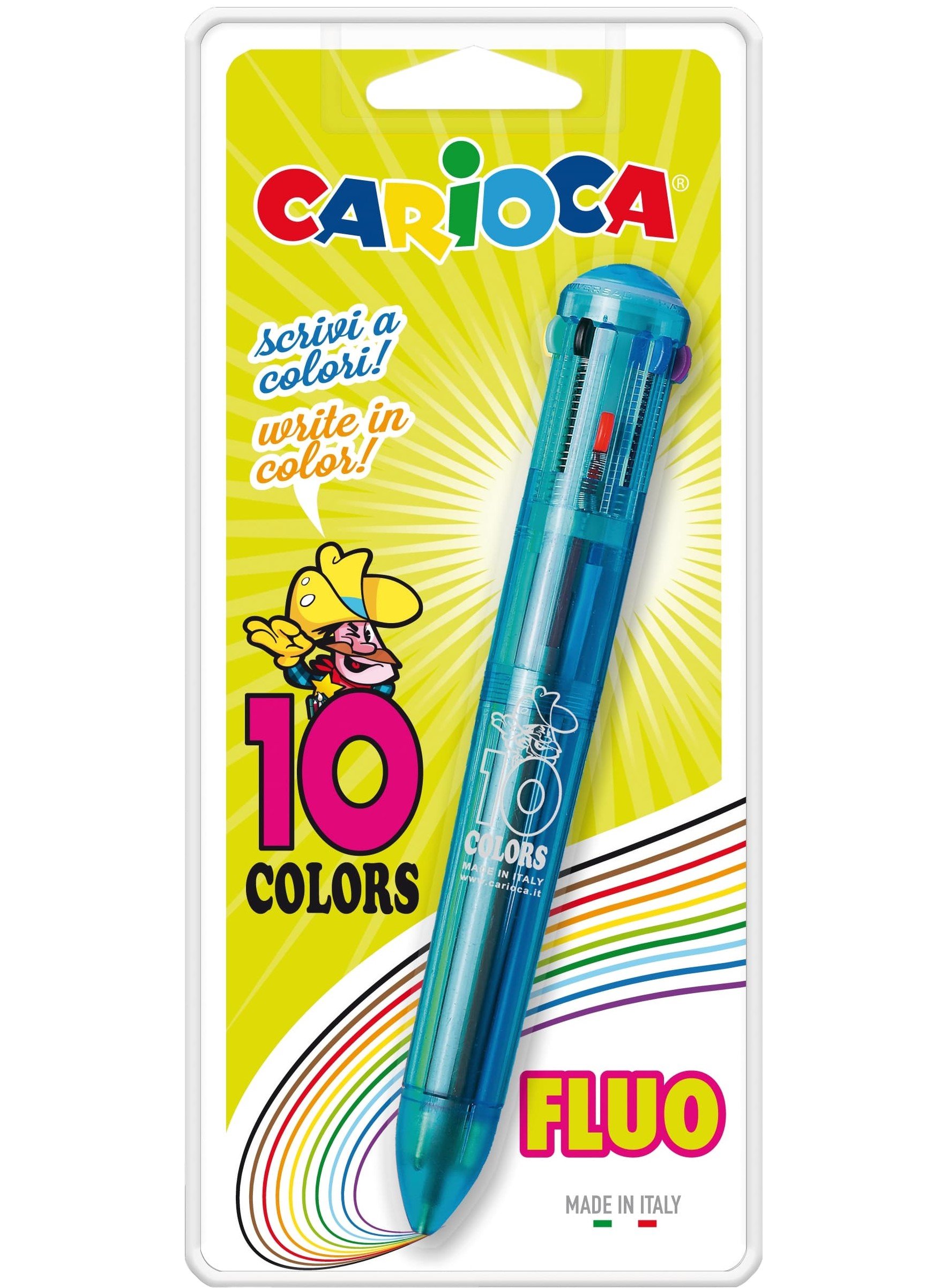 Carioca Maxi Fluo Multi Colour Pen, 1 unit (Assorted Color)