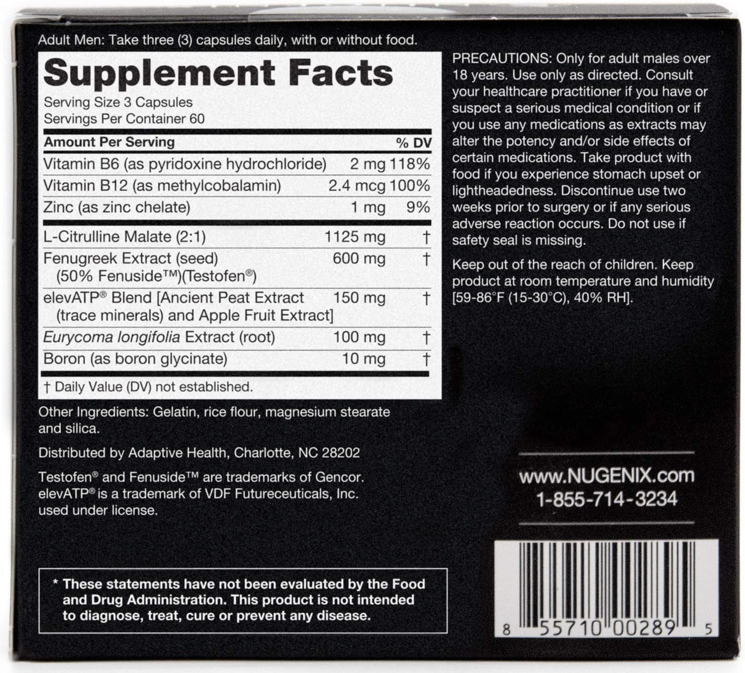 Nugenix Total-T - Total Testosterone Booster for Men - High Bioavailability Testosterone Boosting Ingredients - 180 Count: Health & Personal Care