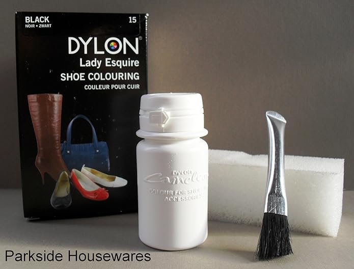 Dylon leather shoe & accessories dye colour black Amazon.co.uk Shoes