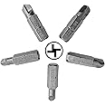 10/Pack Screwdriver Insert Bits That Fit No #6 Torq Set Screws Hex Shank 1/4" Hi-Torque 4 Arms Cross Screw Impact Power Tool Accessory Airplane Maintenance Small 1" Fastener Drive