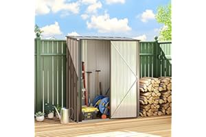 Outsunny 5' x 3' Outdoor Storage Shed, Steel Garden Shed with Single Lockable Door and Gloves, Tool Storage House for Backyar