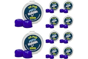Earvolution Original Putty Buddies Ear Plugs for Swimming - Invented by an Ear Physician - Moldable, Premium Silicone Ear Plugs - One Size - Waterproof - Made in The USA - 10 Pack - Blue