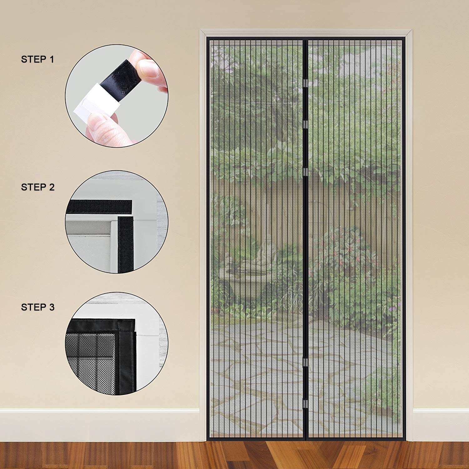 Zanzariera Magnetica, Schermo Automatico della Porta, Dimensioni 100 x 210CM, Resistente e Traspirante, Adatto per Soggiorno, Camera da Letto, Cucina, ecc