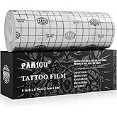 Pamiou Second Skin Tattoo Cover 6 Inch x 8 Yards Tattoo Aftercare Bandage, Waterproof, Transparent, Latex-Free Film for Fresh
