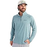 HUK mens Airweight 1/4 Zip, Lightweight Performance Long Sleeve Pullover With Upf Sun Protection