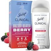 Secret Clinical Strength 100HR Defense, Invisible Solid Antiperspirant Deodorant for Women, Paige Bueckers Edition, Triple Threat Sweat Protection, Hyaluronic Acid, Buzzer Beater Berry Scent, 2.6 oz